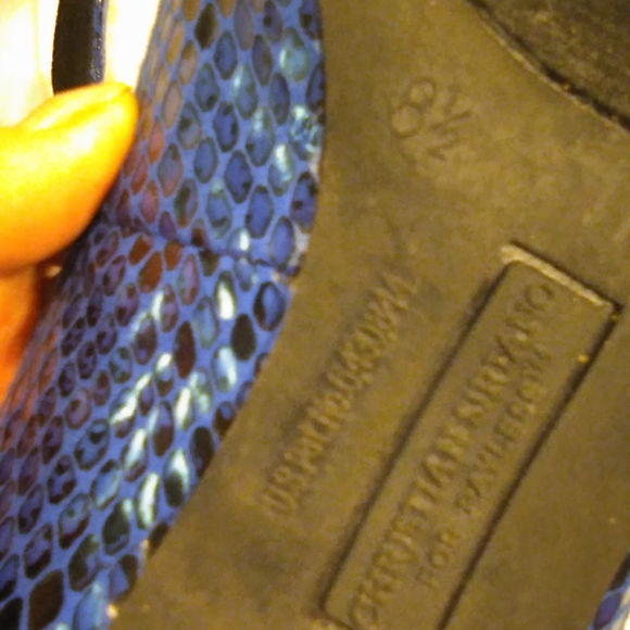 Christian siriano blue leopard heels size 8 1/2 - Picture 4 of 6